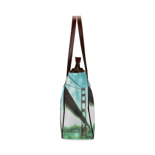 Green Bokeh Golden Gate Bridge Classic Tote Bag (Model 1644)