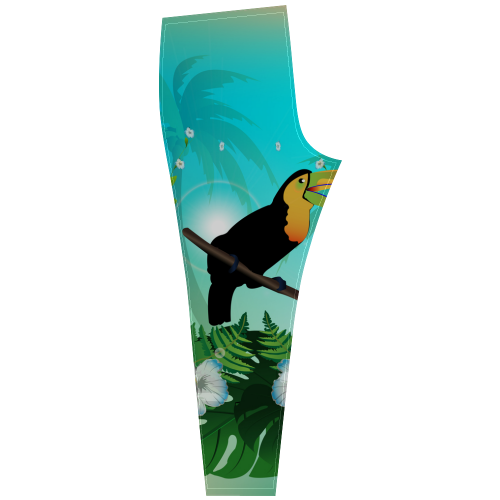 Cute toucan with flowers Cassandra Women's Leggings (Model L01)