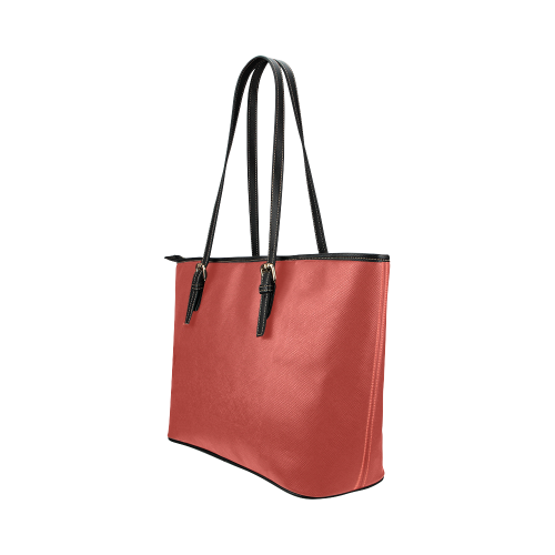 Aurora Red Leather Tote Bag/Large (Model 1651)