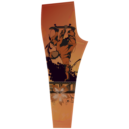 Skadeboarder with floral elements Cassandra Women's Leggings (Model L01)