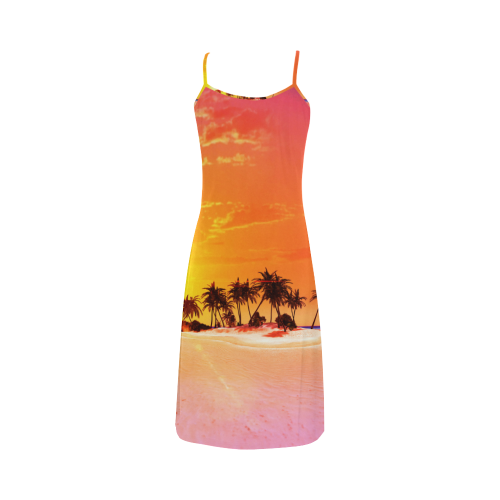 Wonderful sunset in soft colors Alcestis Slip Dress (Model D05)