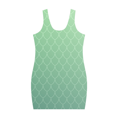 Fishscales petrol gradient VAS2 Medea Vest Dress (Model D06)