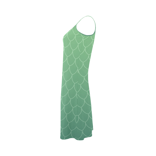 Fishscales petrol gradient VAS2 Alcestis Slip Dress (Model D05)