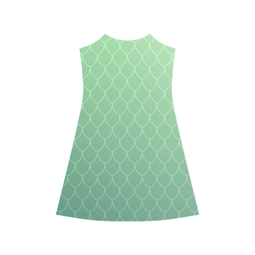 Fishscales petrol gradient VAS2 Alcestis Slip Dress (Model D05)