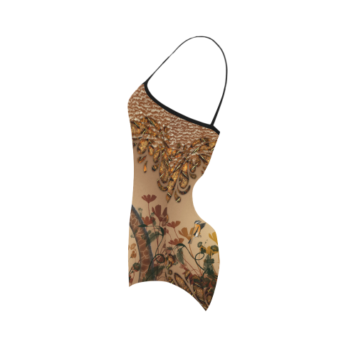 Sweet giraffe with bird Strap Swimsuit ( Model S05)
