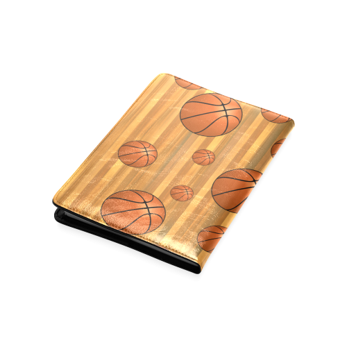 Basketballs with Wood Background Custom NoteBook A5