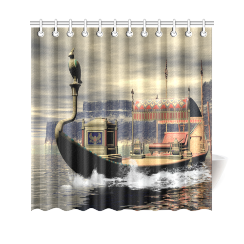 The sacred barge Shower Curtain 69"x70"