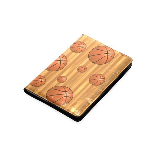 Basketballs with Wood Background Custom NoteBook A5