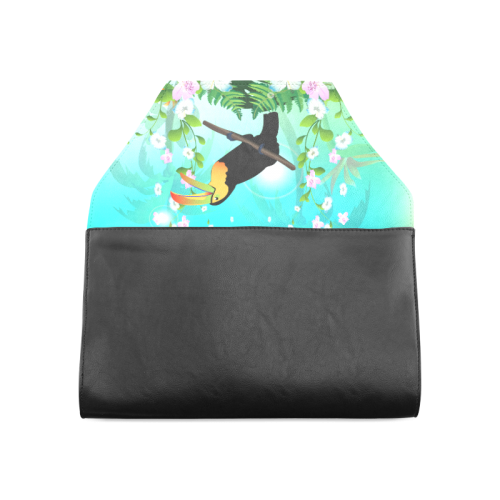 Cute toucan with flowers Clutch Bag (Model 1630)