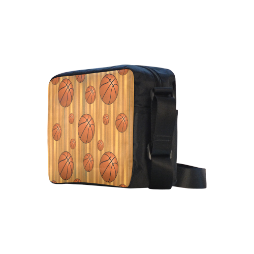 Basketballs with Wood Background Classic Cross-body Nylon Bags (Model 1632)