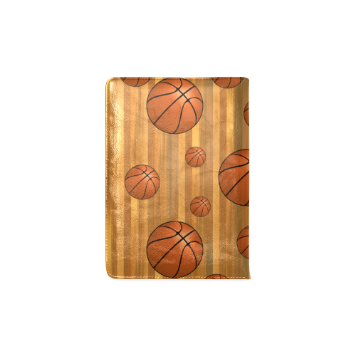 Basketballs with Wood Background Custom NoteBook A5