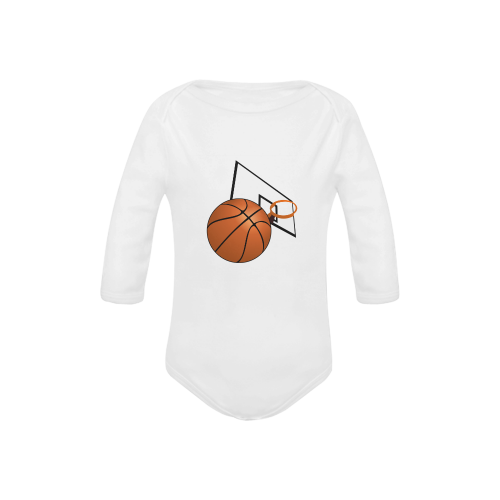 Basketball And Hoop Baby Powder Organic Long Sleeve One Piece (Model T27)