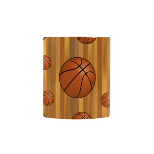 Basketballs with Wood Background Custom Morphing Mug