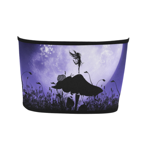 A beautiful fairy dancing on a mushroom silhouette Bandeau Top