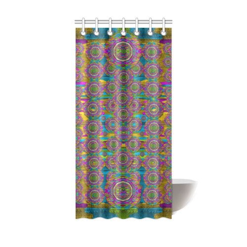 Peacock eyes in a contemplative style Shower Curtain 36"x72"