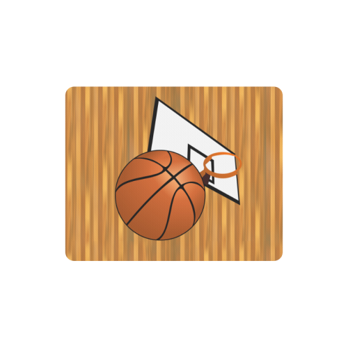 Basketball And Hoop Rectangle Mousepad