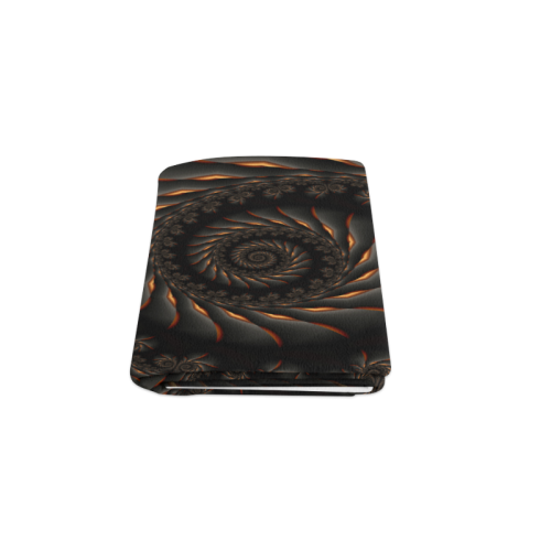 Decorative Black Spiral Fractal Blanket 50"x60"