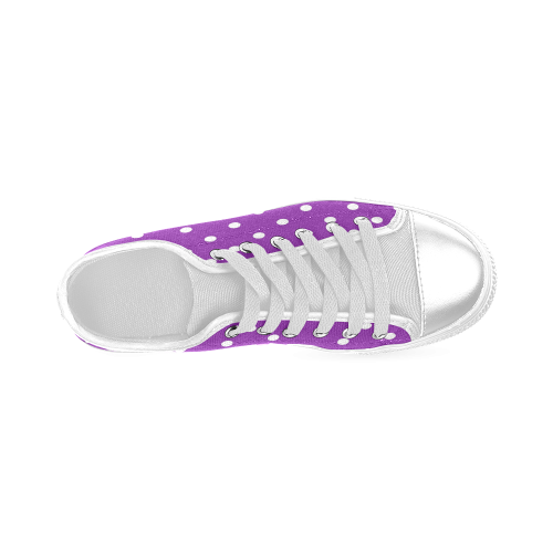 polkadots20160612 Women's Classic Canvas Shoes (Model 018)