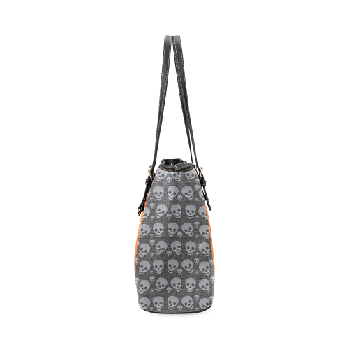 SKULLS LUXURY Leather Tote Bag/Small (Model 1640)