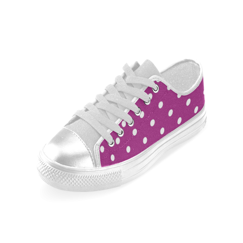 polkadots20160601 Women's Classic Canvas Shoes (Model 018)