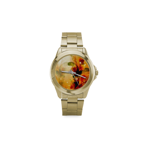 Awesome abstract flowers Custom Gilt Watch(Model 101)