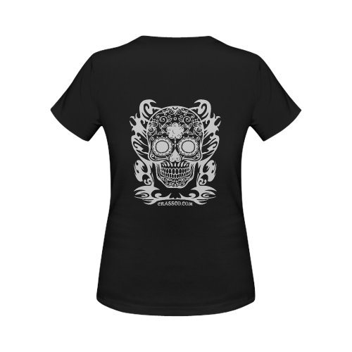 SKULL FLOWERS Women's Classic T-Shirt (Model T17）