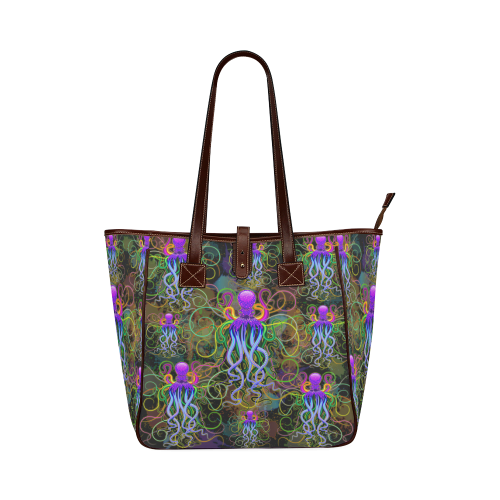 Octopus Psychedelic Luminescence Classic Tote Bag (Model 1644)