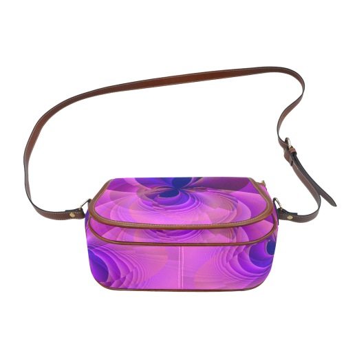 Abstract Infinity Blue and Purple Saddle Bag/Small (Model 1649) Full Customization