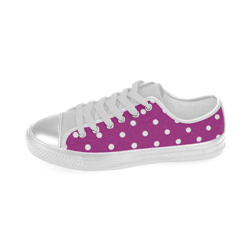 polkadots20160601 Women's Classic Canvas Shoes (Model 018)