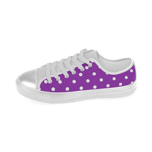 polkadots20160612 Women's Classic Canvas Shoes (Model 018)