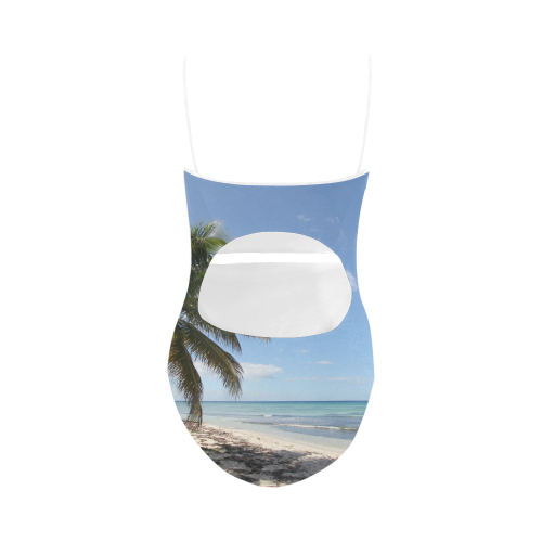 Isla Saona Caribbean Paradise Beach Strap Swimsuit ( Model S05)