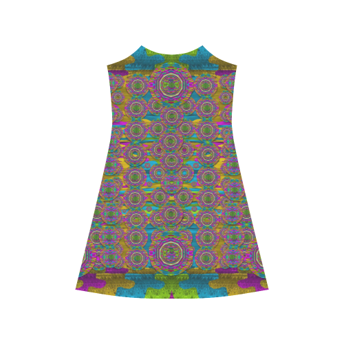 Peacock eyes in a contemplative style Alcestis Slip Dress (Model D05)