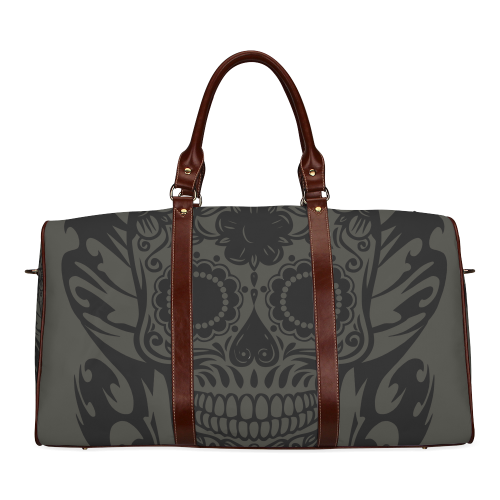 SKULL FLOWERS Waterproof Travel Bag/Large (Model 1639)