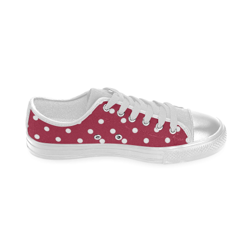 polkadots20160602 Women's Classic Canvas Shoes (Model 018)