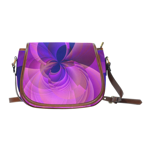 Abstract Infinity Blue and Purple Saddle Bag/Small (Model 1649) Full Customization