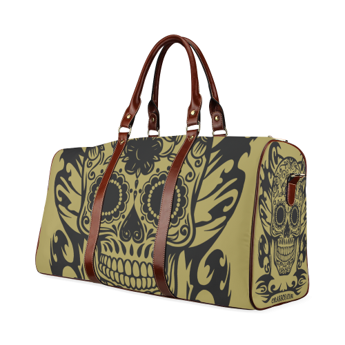 SKULL FLOWERS Waterproof Travel Bag/Large (Model 1639)