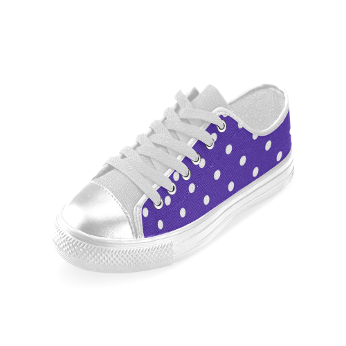 polkadots20160611 Women's Classic Canvas Shoes (Model 018)