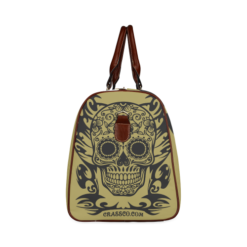 SKULL FLOWERS Waterproof Travel Bag/Large (Model 1639)