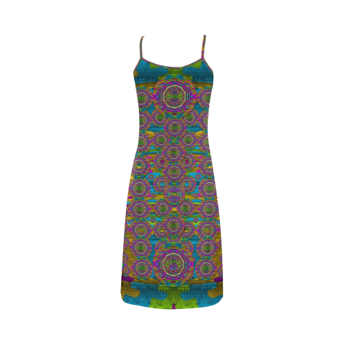Peacock eyes in a contemplative style Alcestis Slip Dress (Model D05)