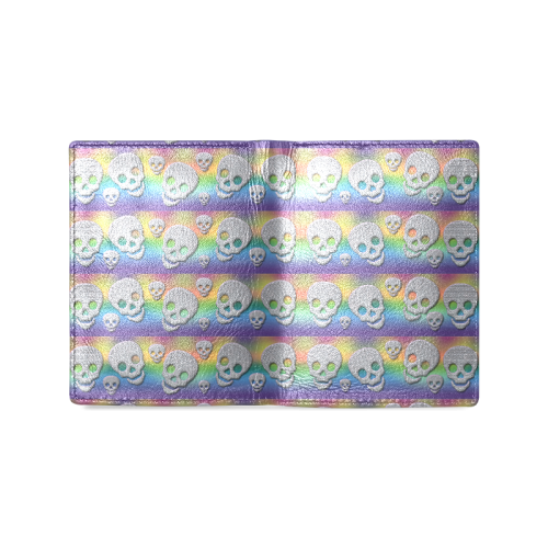 SKULLS MULTICOLOR Men's Leather Wallet (Model 1612)