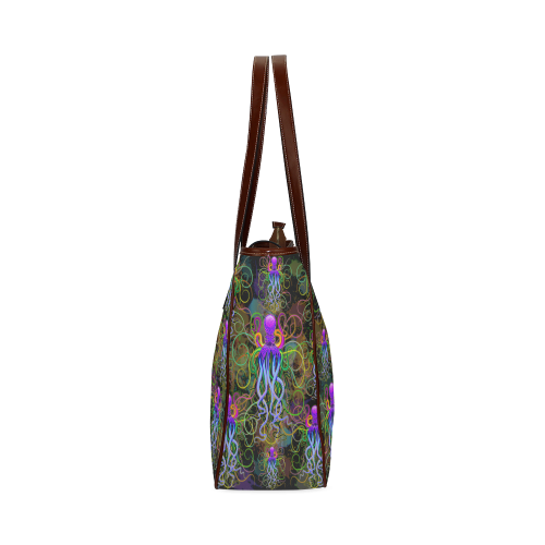 Octopus Psychedelic Luminescence Classic Tote Bag (Model 1644)