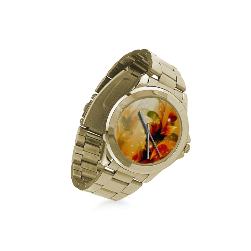 Awesome abstract flowers Custom Gilt Watch(Model 101)