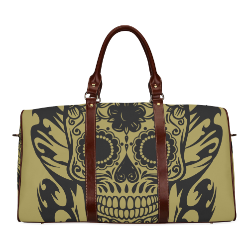 SKULL FLOWERS Waterproof Travel Bag/Large (Model 1639)