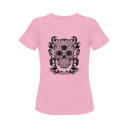 SKULL FLOWERS Women's Classic T-Shirt (Model T17）