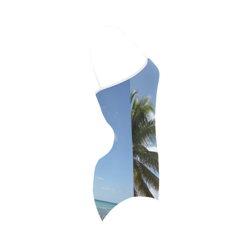 Isla Saona Caribbean Paradise Beach Strap Swimsuit ( Model S05)