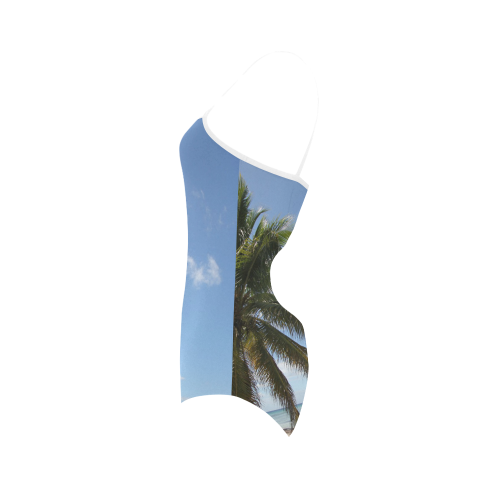 Isla Saona Caribbean Paradise Beach Strap Swimsuit ( Model S05)