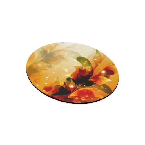 Awesome abstract flowers Round Mousepad