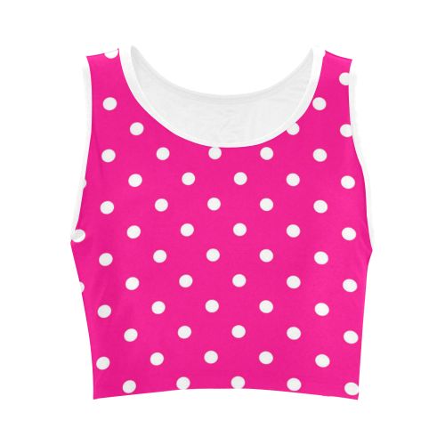 polkadots20160615 Women's Crop Top (Model T42)