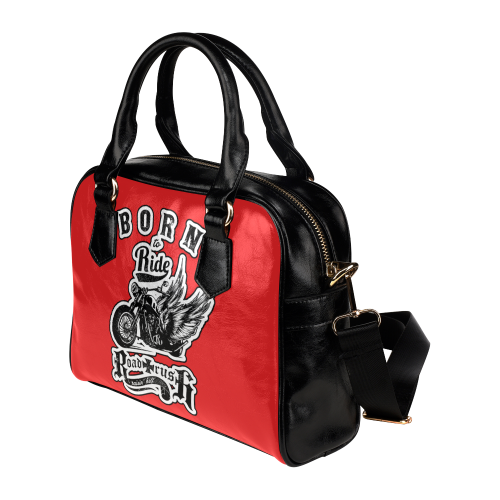 BORN TO RIDE Angels Blood Edition Shoulder Handbag (Model 1634)