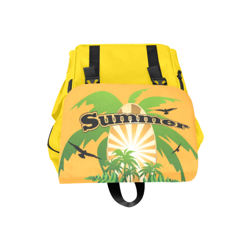 Summer design with palm and flowers Casual Shoulders Backpack (Model 1623)